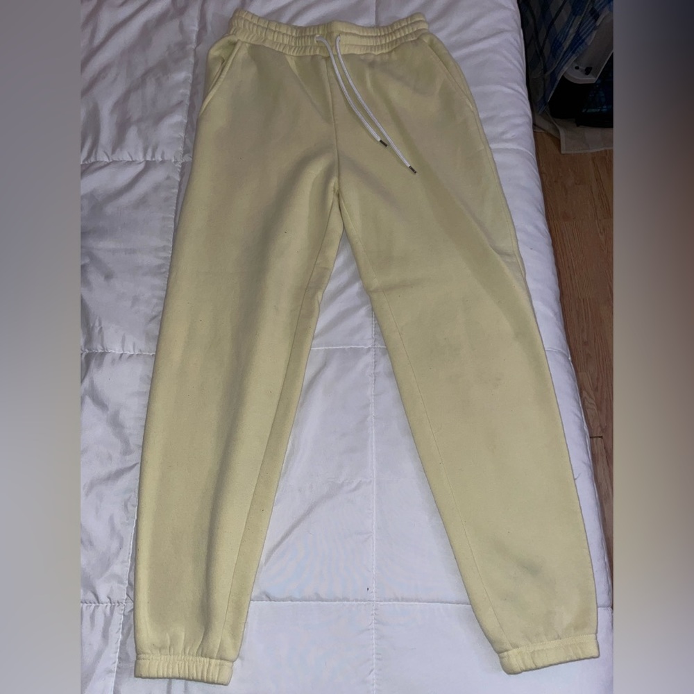 Yellow Forever 21 sweatpants